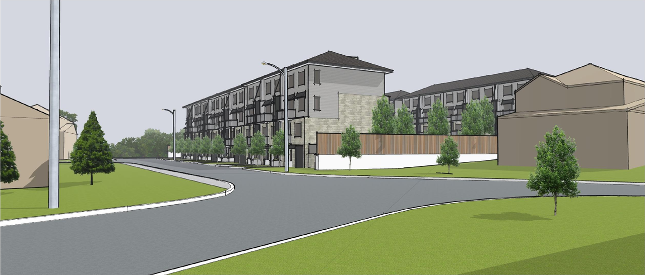 Rendering of building from page 8 of the file '2021-12-31 - Urban Design Brief - D07-12-21-0239'