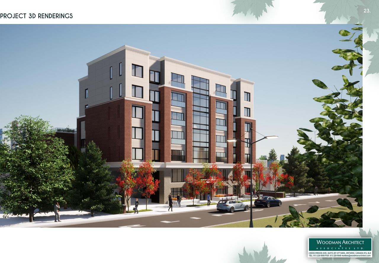 Rendering of building from page 25 of the file '2022-01-05 - Design Brief - D07-12-22-0001'