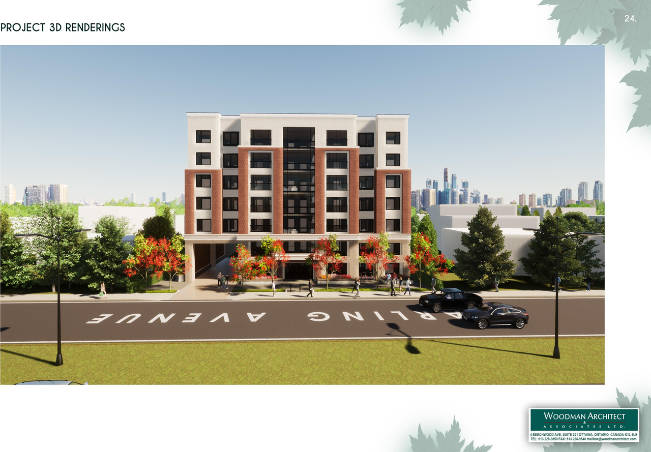 Rendering of building from page 26 of the file '2022-01-05 - Design Brief - D07-12-22-0001'