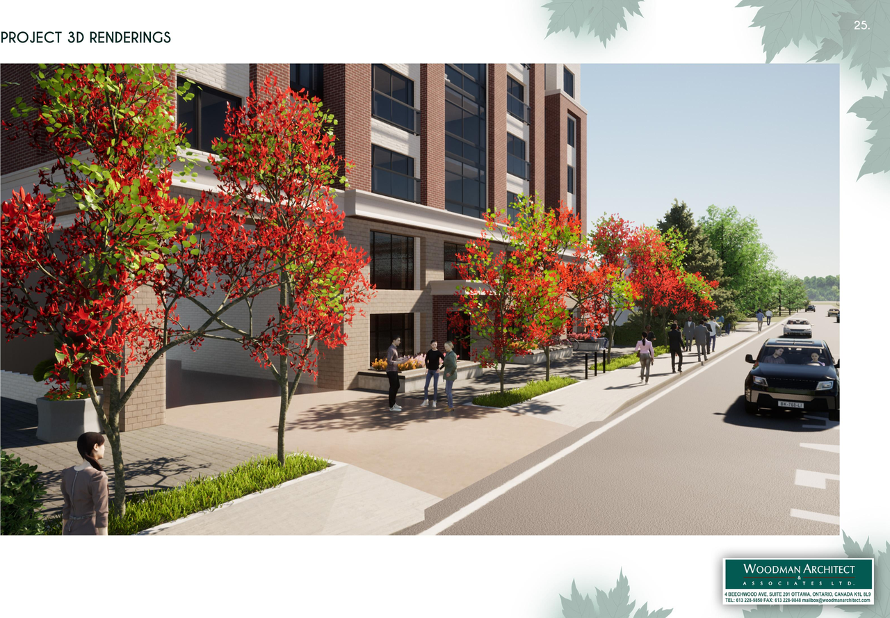 Rendering of building from page 27 of the file '2022-01-05 - Design Brief - D07-12-22-0001'