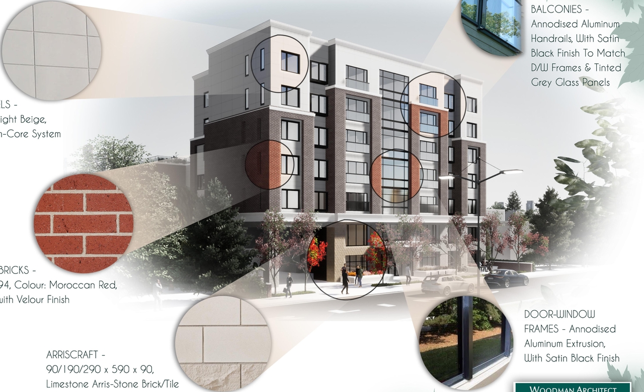 Rendering of building from page 34 of the file '2022-01-05 - Design Brief - D07-12-22-0001'