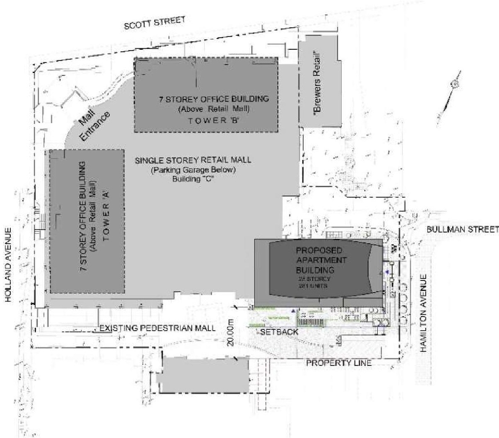 Construction site plan for project from page 2 of the file '2022-01-13 - Design Brief - D07-12-22-0004'
