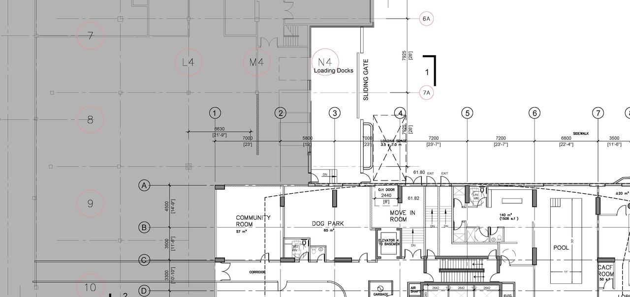 Construction site plan for project from page 1 of the file '2022-11-28 - Ground Floor Plan -D07-12-22-0004'