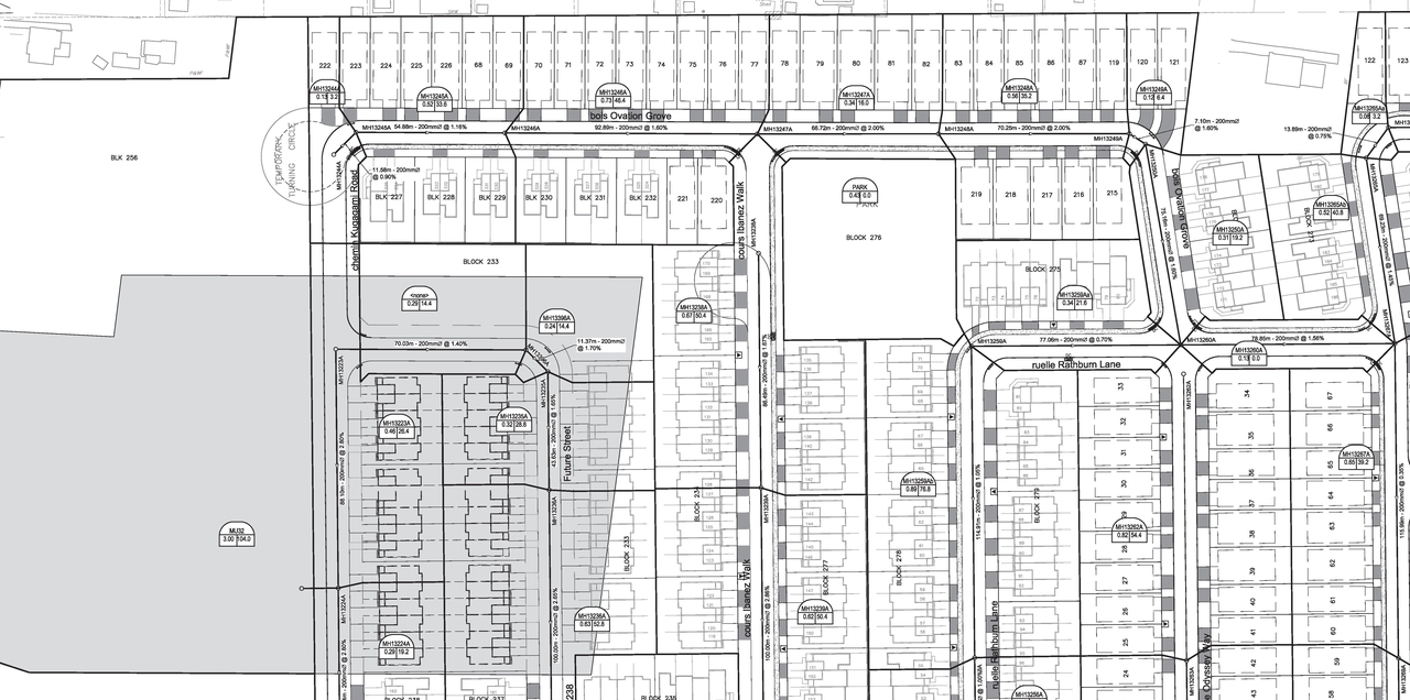 Construction site plan for project from page 44 of the file '2022-01-26 - Design Brief - D07-12-22-0011'