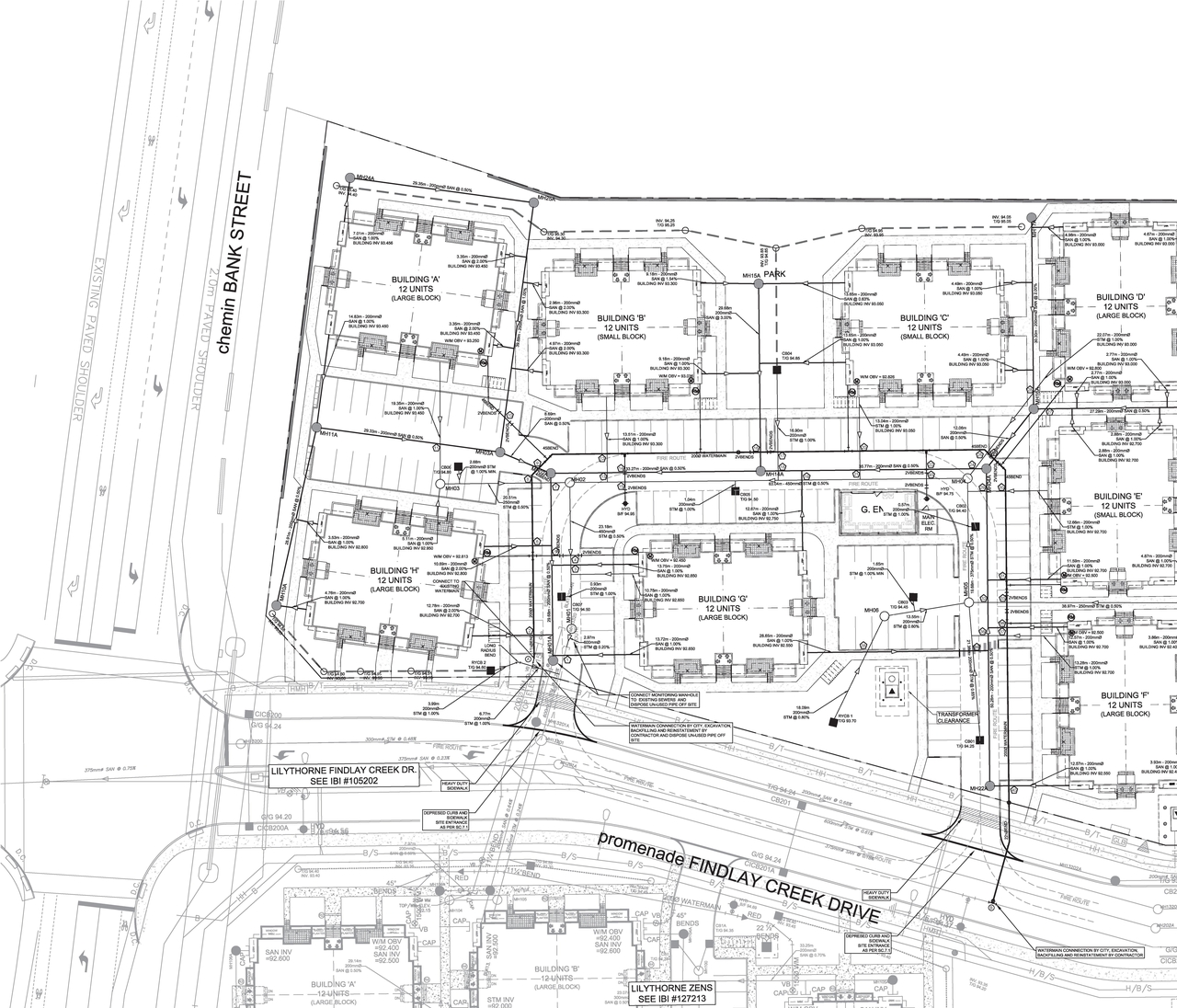 Construction site plan for project from page 58 of the file '2022-01-26 - Design Brief - D07-12-22-0011'