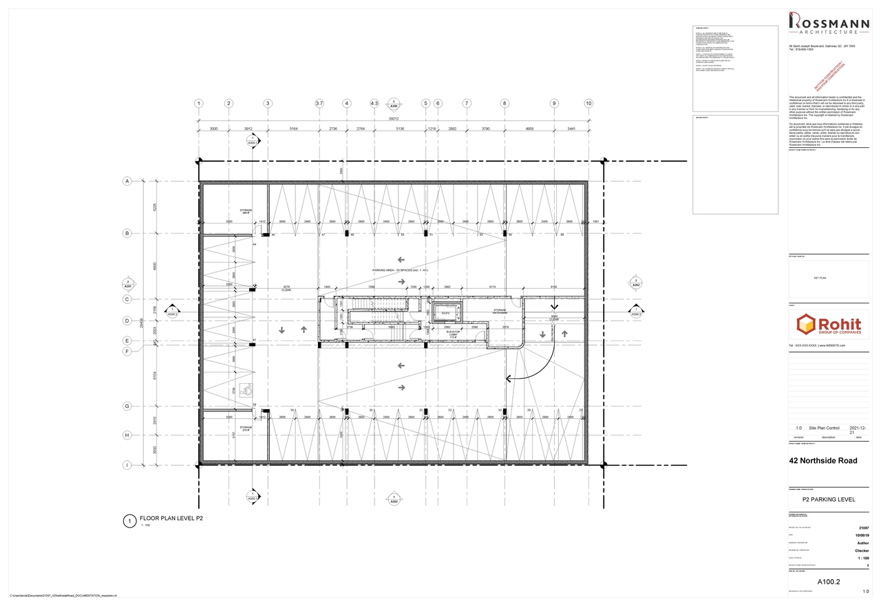 Floor plan for project from page 2 of the file '2022-01-28 - Parking and Floor Plans - D07-12-22-0015'
