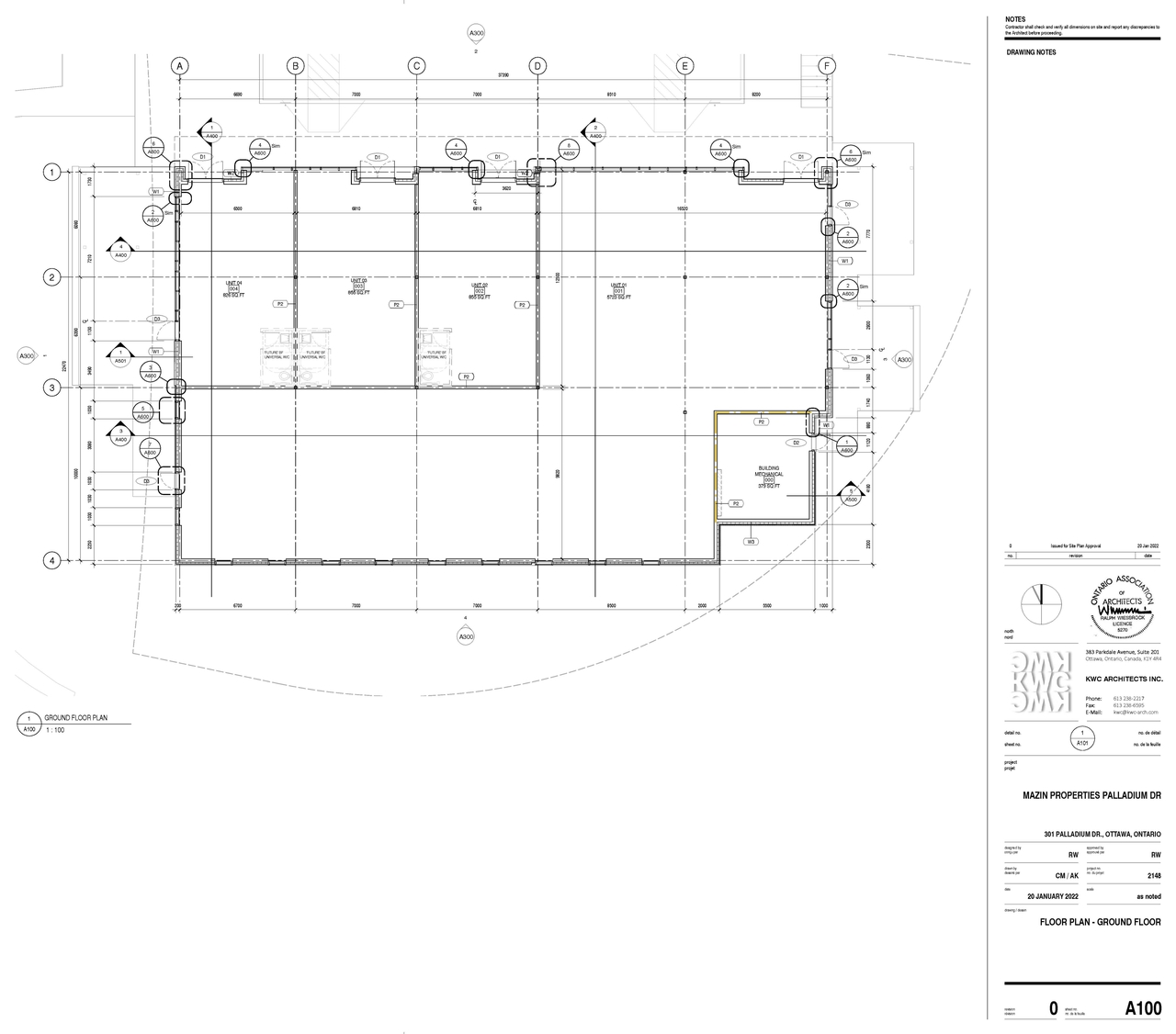 Floor plan for project from page 1 of the file '2022-02-02 - Ground Floor Plan - D07-12-22-0017'