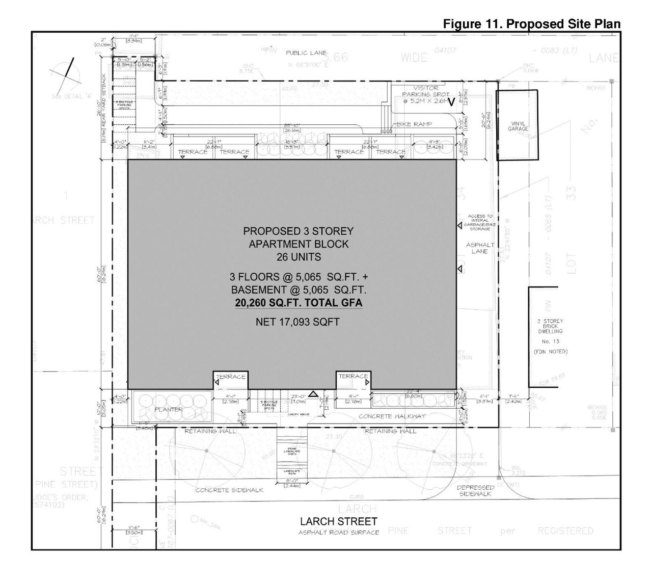 Construction site plan for project from page 16 of the file '2022-02-22 - Planning Rationale & Design Brief - D07-12-22-0027'