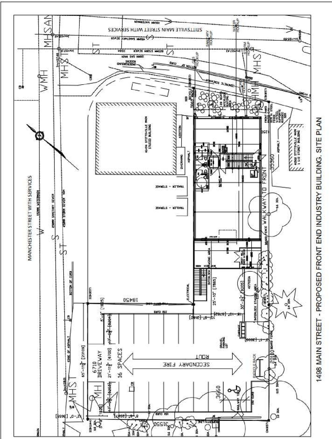 Construction site plan for project from page 3 of the file '2022-12-17 - Design Brief - D07-12-22-0035'