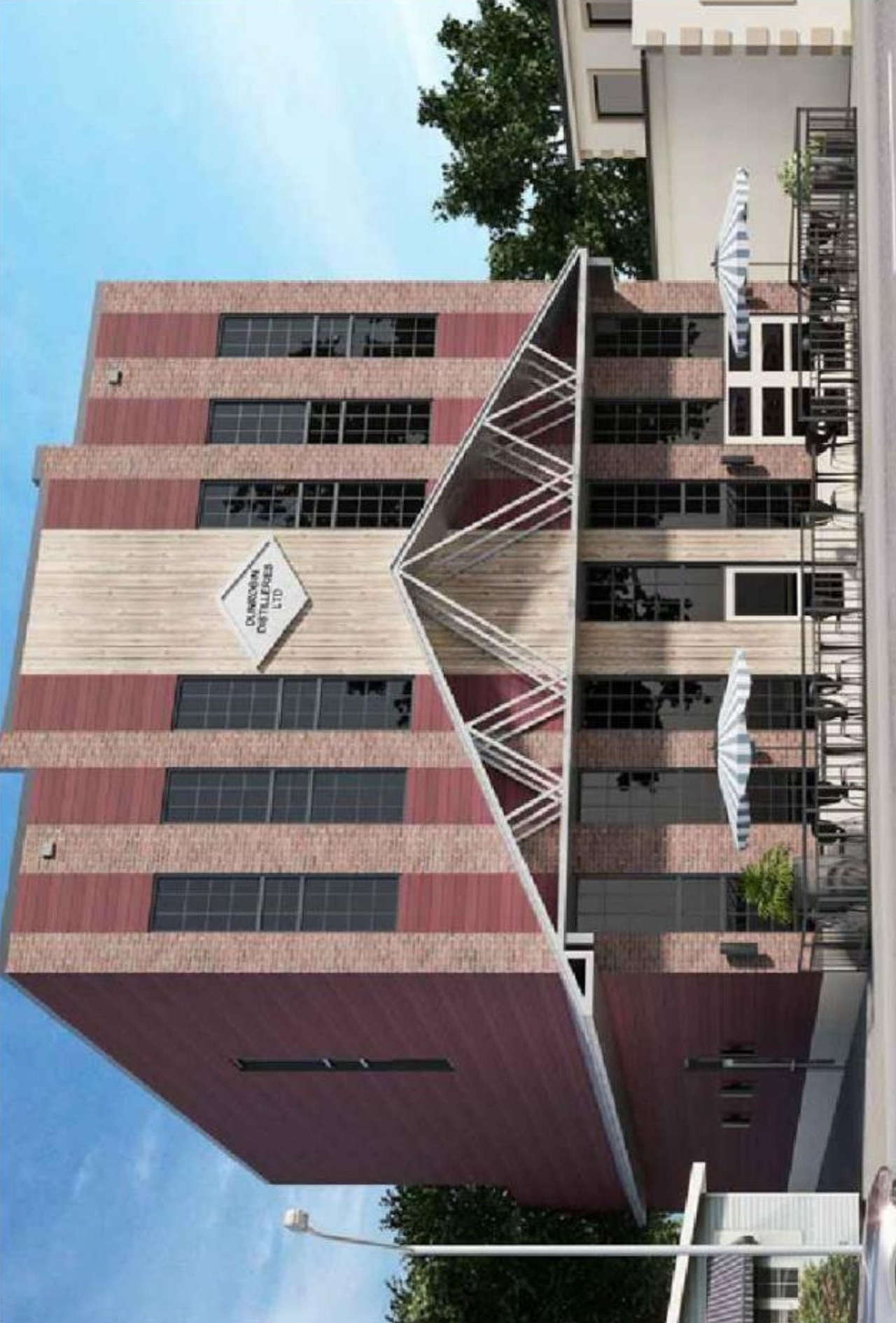 Rendering of building from page 7 of the file '2022-12-17 - Design Brief - D07-12-22-0035'