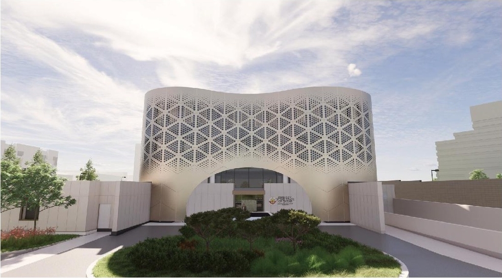 Rendering of building from page 11 of the file '2022-03-23 - UDRP Formal Review - D07-12-22-0041'