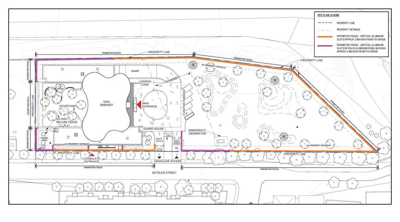 Construction site plan for project from page 2 of the file '2023-09-25 - Renderings - D07-12-22-0041'