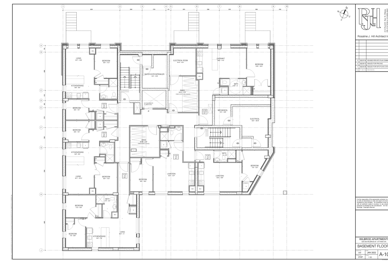 Construction site plan for project from page 1 of the file '2022-08-29 - Floor Plan & Elevations - D07-12-22-0049'