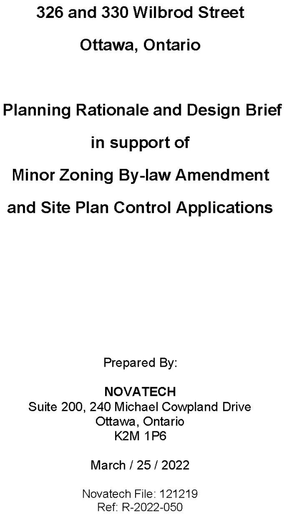 Construction site plan for project from page 2 of the file '2022-03-28 - Planning Rationale & Design Brief - D07-12-22-0049'
