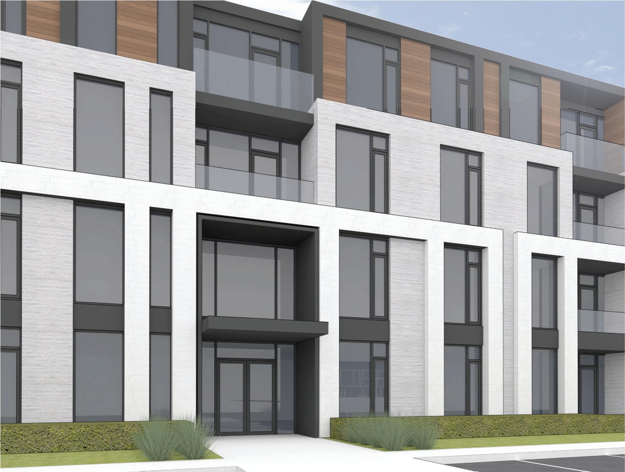 Rendering of building from page 6 of the file '2022-03-28 - Design Brief - D07-12-22-0050'