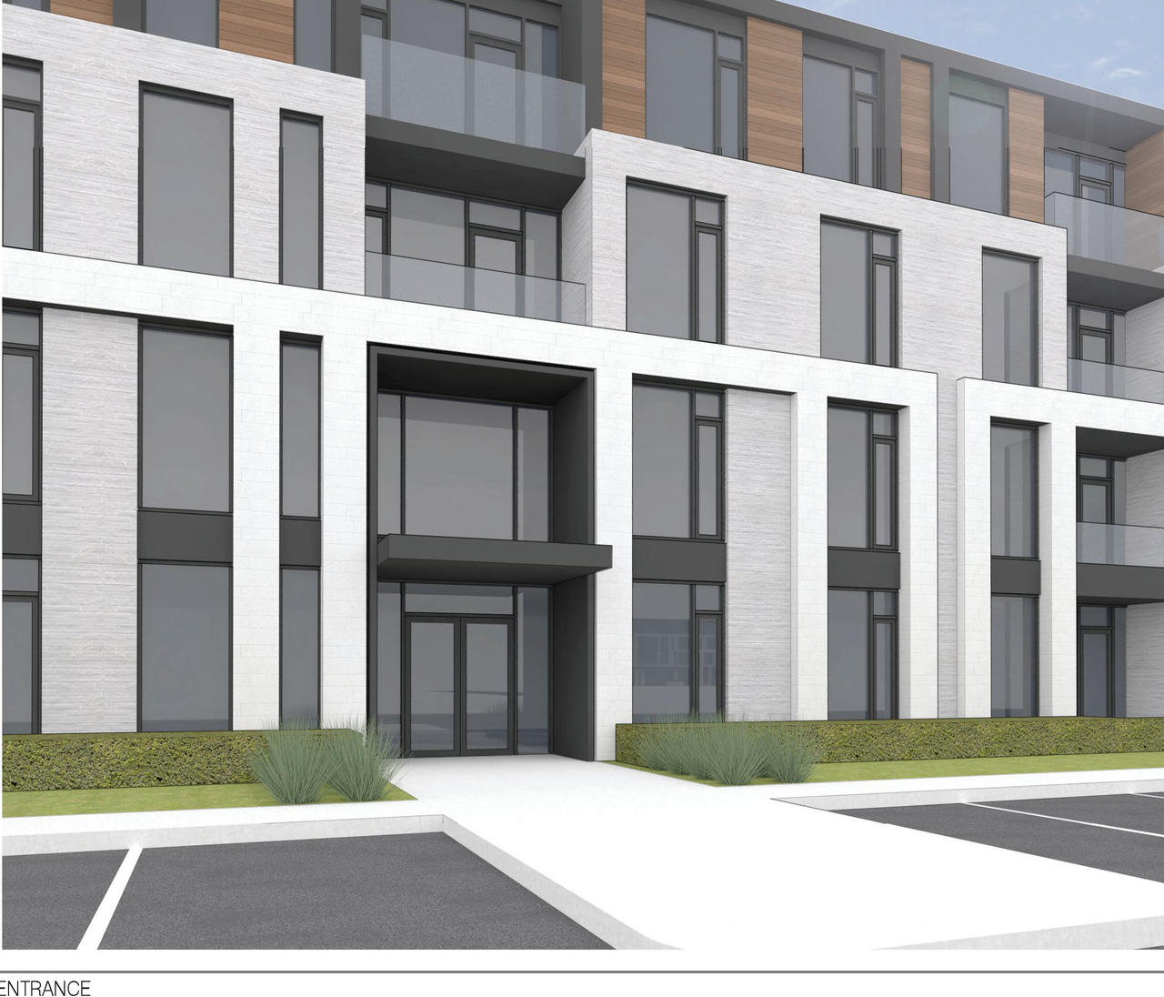 Rendering of building from page 6 of the file '2022-03-28 - Design Brief - D07-12-22-0050'