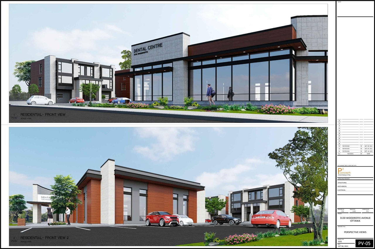 Rendering of building from page 1 of the file '2022-04-04 - Front View (2) - D07-12-22-0055'