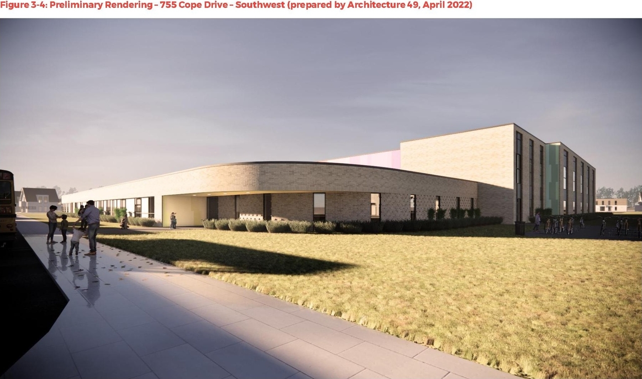 Rendering of building from page 18 of the file '2022-04-12 - Planning Rationale Public Consultation Strategy and Design Brief - D07-12-22-0058'