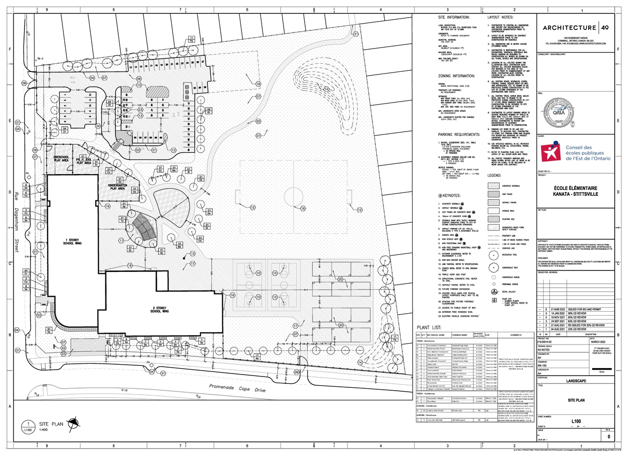 Construction site plan for project from page 52 of the file '2022-04-12 - Planning Rationale Public Consultation Strategy and Design Brief - D07-12-22-0058'