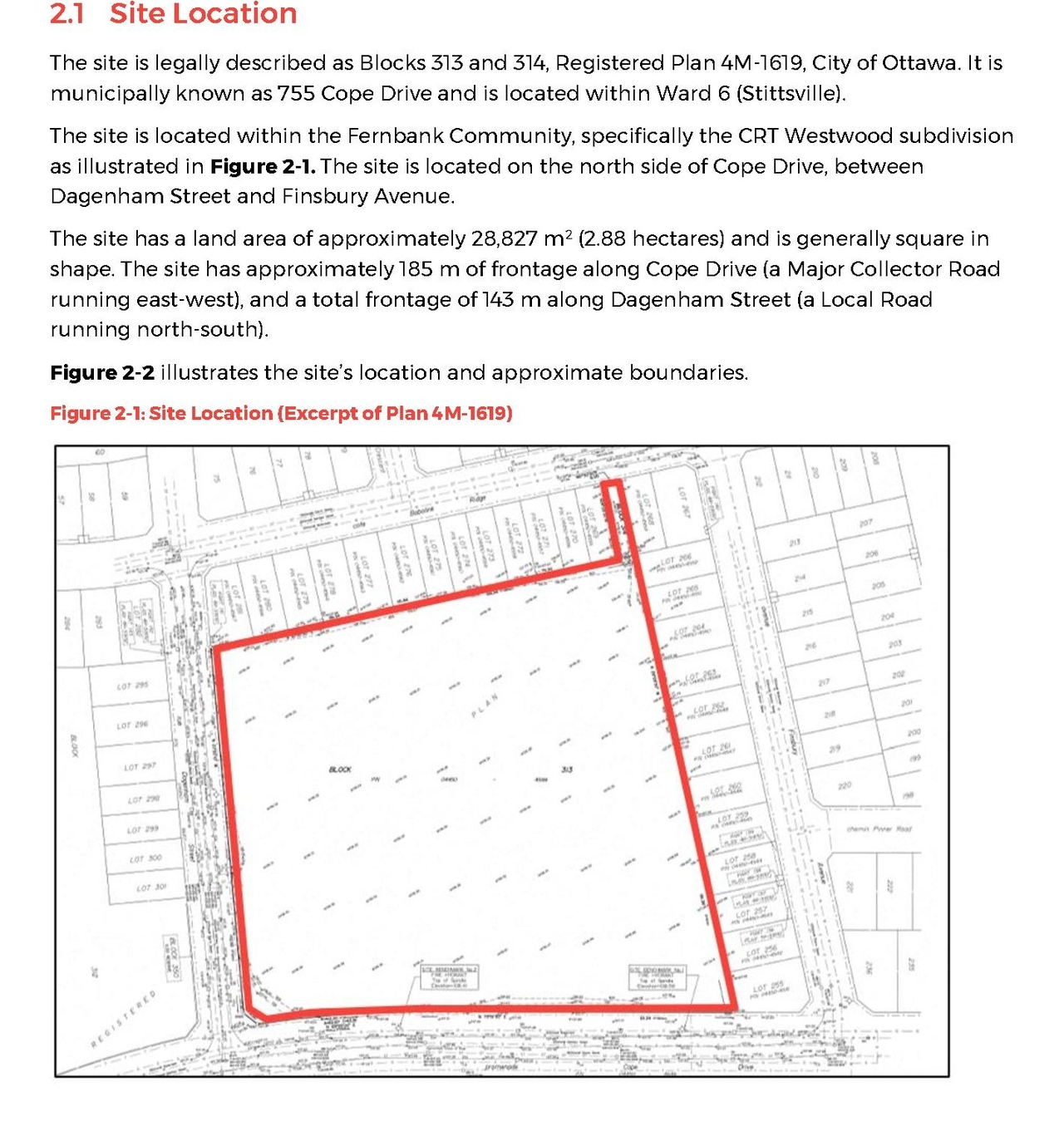 Construction site plan for project from page 8 of the file '2022-04-12 - Planning Rationale Public Consultation Strategy and Design Brief - D07-12-22-0058'