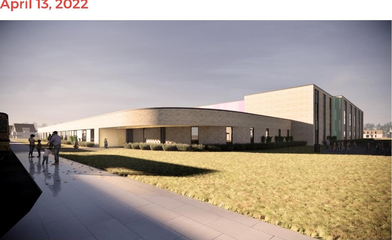Rendering of building from page 1 of the file '2022-04-14 - Planning Rationale and Design Brief - D07-12-22-0060'