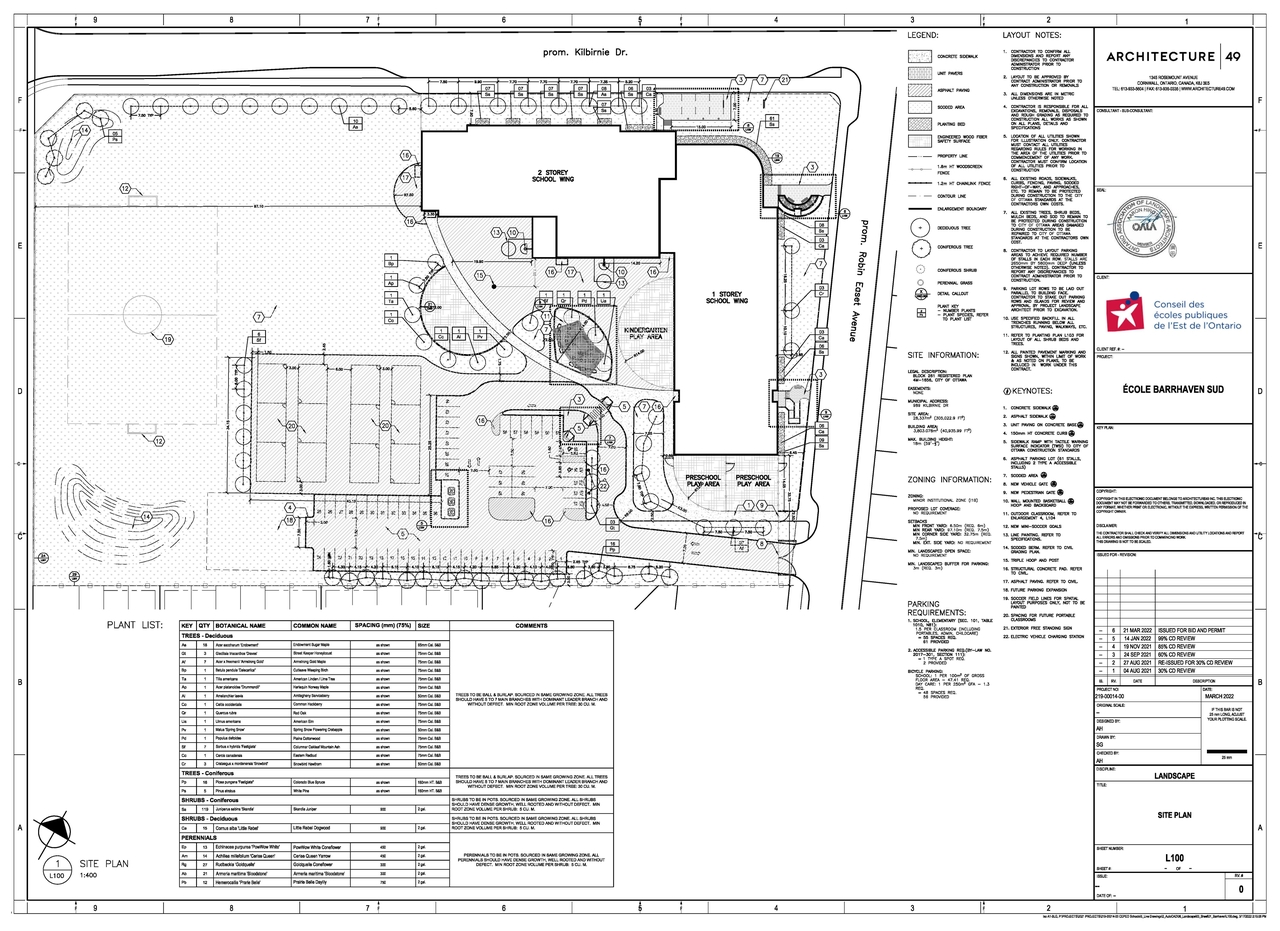 Construction site plan for project from page 55 of the file '2022-04-14 - Planning Rationale and Design Brief - D07-12-22-0060'