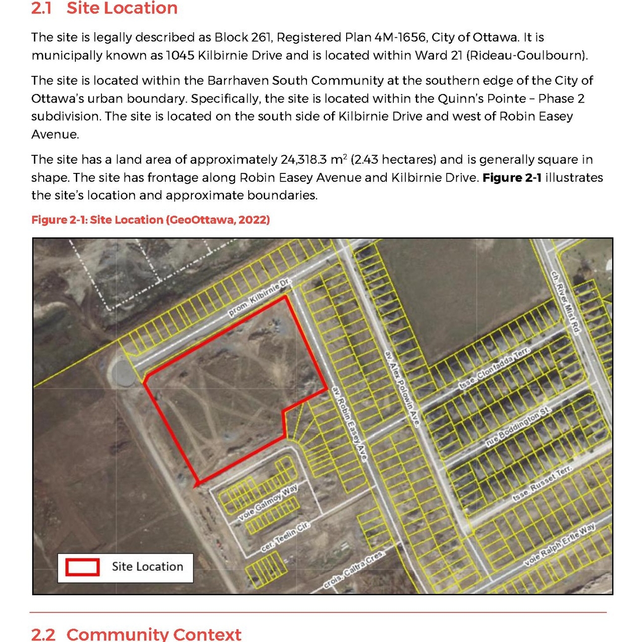 Construction site plan for project from page 8 of the file '2022-04-14 - Planning Rationale and Design Brief - D07-12-22-0060'