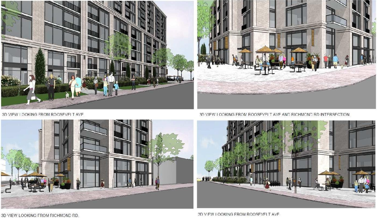 Rendering of building from page 14 of the file '2022-04-25 - Planning Rationale & Design Brief - D07-12-22-0067'