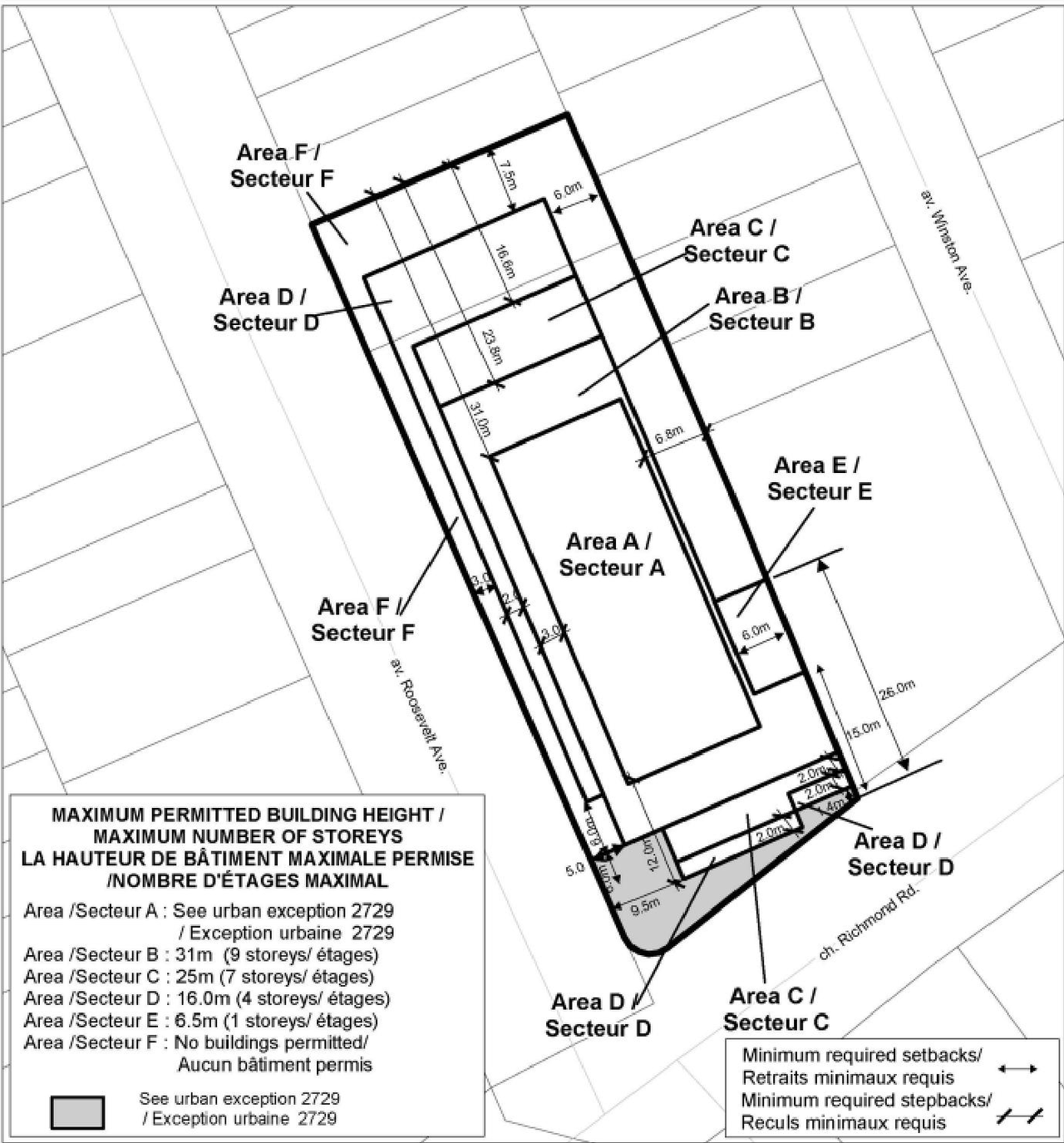 Construction site plan for project from page 31 of the file '2022-04-25 - Planning Rationale & Design Brief - D07-12-22-0067'