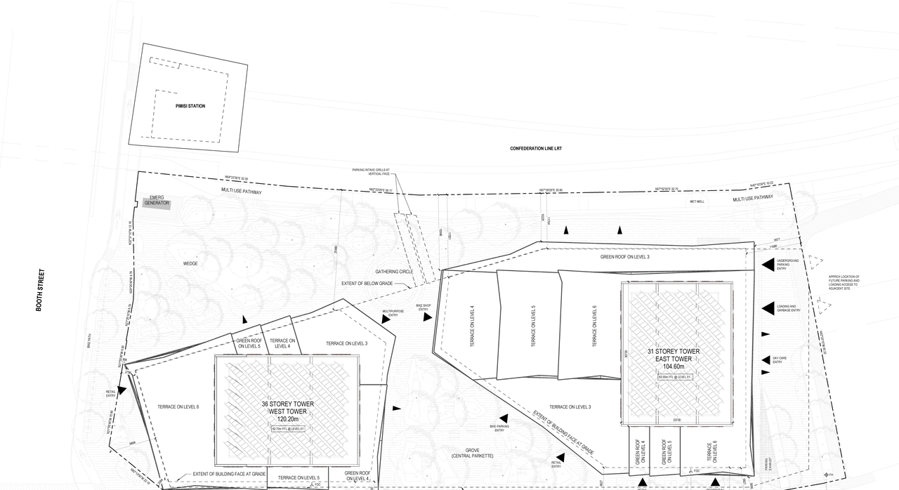 Construction site plan for project from page 4 of the file '2022-04-26 - Site Plan, Floor Plans, Elevations - D07-12-22-0069'
