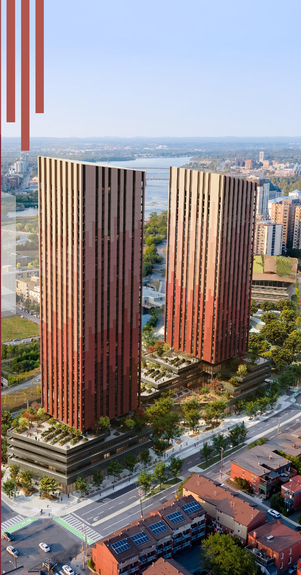 Rendering of building from page 1 of the file '2022-04-26 - Planning Rationale and Design Brief - D07-12-22-0069'