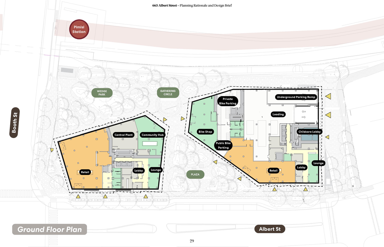 Floor plan for project from page 29 of the file '2022-04-26 - Planning Rationale and Design Brief - D07-12-22-0069'