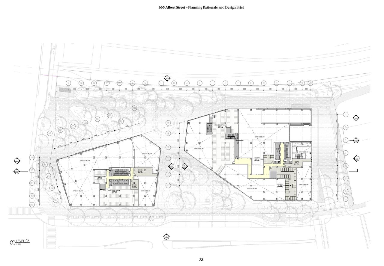 Construction site plan for project from page 33 of the file '2022-04-26 - Planning Rationale and Design Brief - D07-12-22-0069'