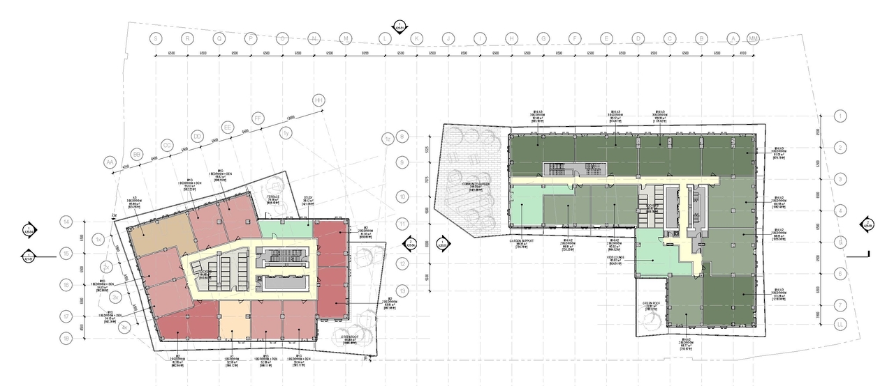 Floor plan for project from page 35 of the file '2022-04-26 - Planning Rationale and Design Brief - D07-12-22-0069'