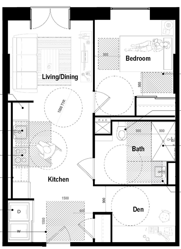 Floor plan for project from page 46 of the file '2022-04-26 - Planning Rationale and Design Brief - D07-12-22-0069'