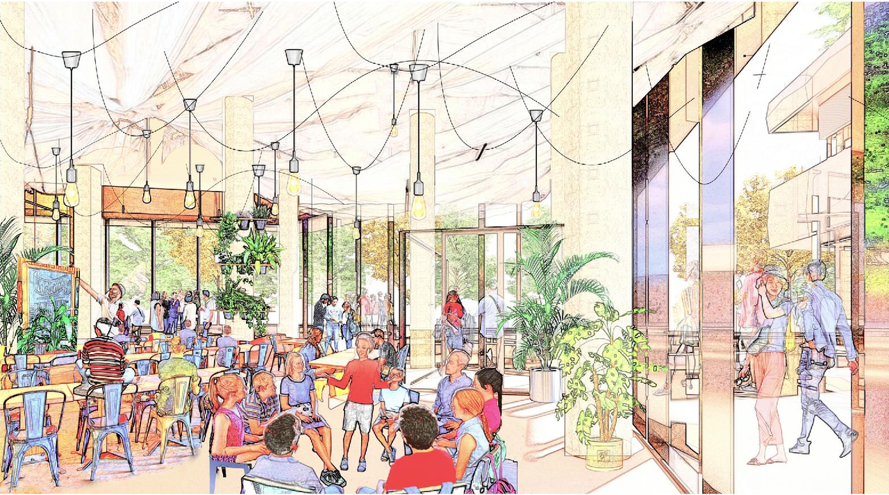 Rendering of building from page 63 of the file '2022-04-26 - Planning Rationale and Design Brief - D07-12-22-0069'