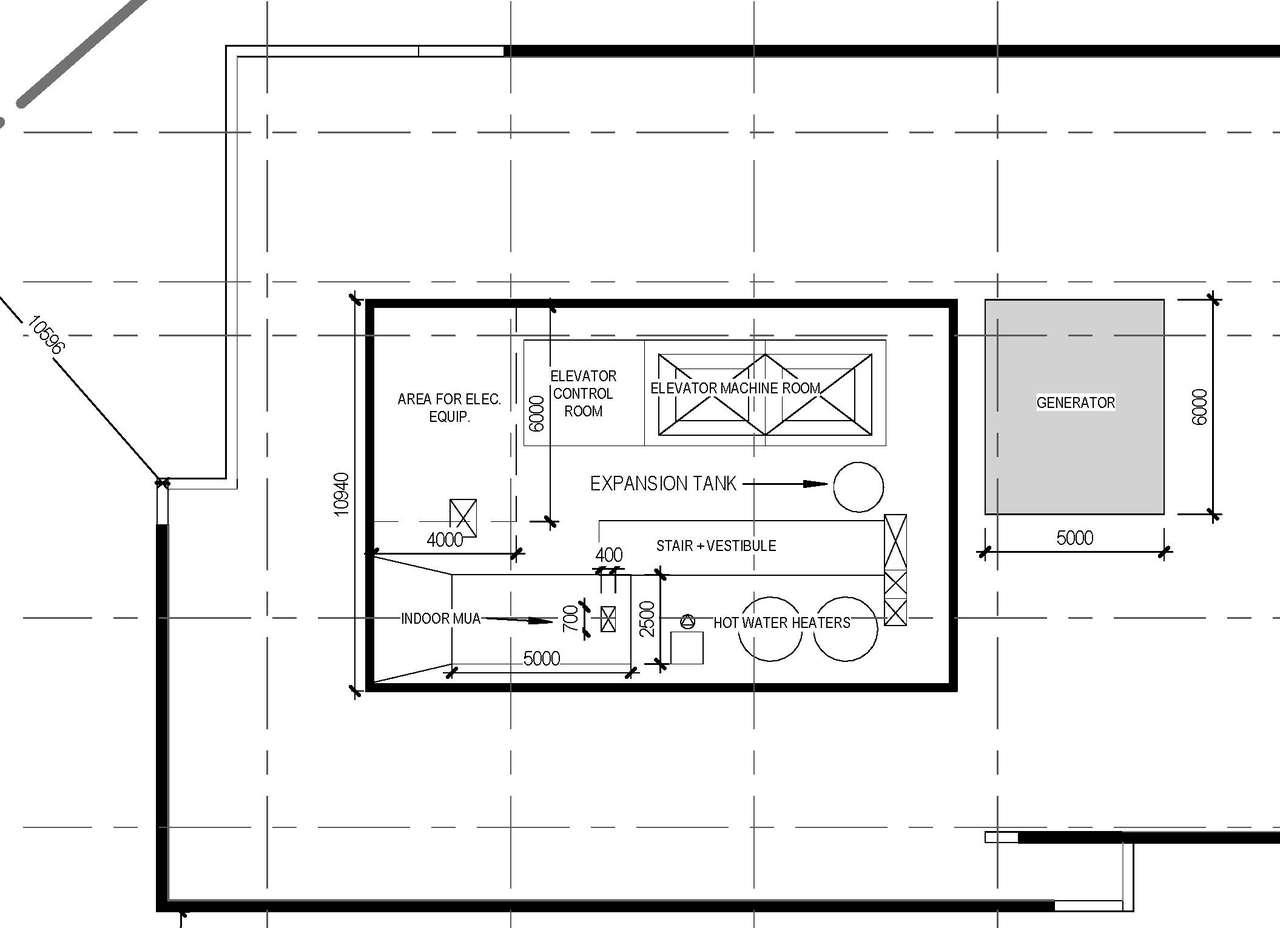 Floor plan for project from page 1 of the file '2022-04-27 - Floor Plan Mechanical Penthouse - D07-12-22-0071'