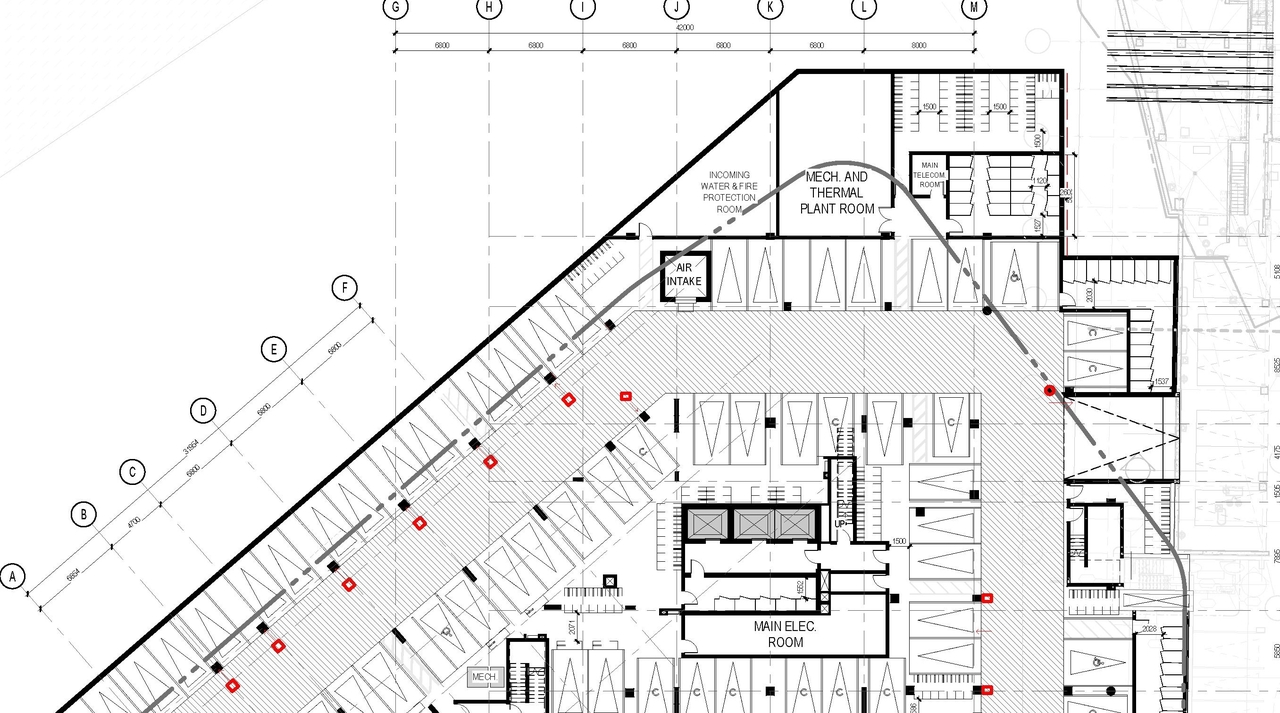 Construction site plan for project from page 32 of the file '2022-06-03 - Urban Design Review Panel Presentation - D07-12-22-0071'