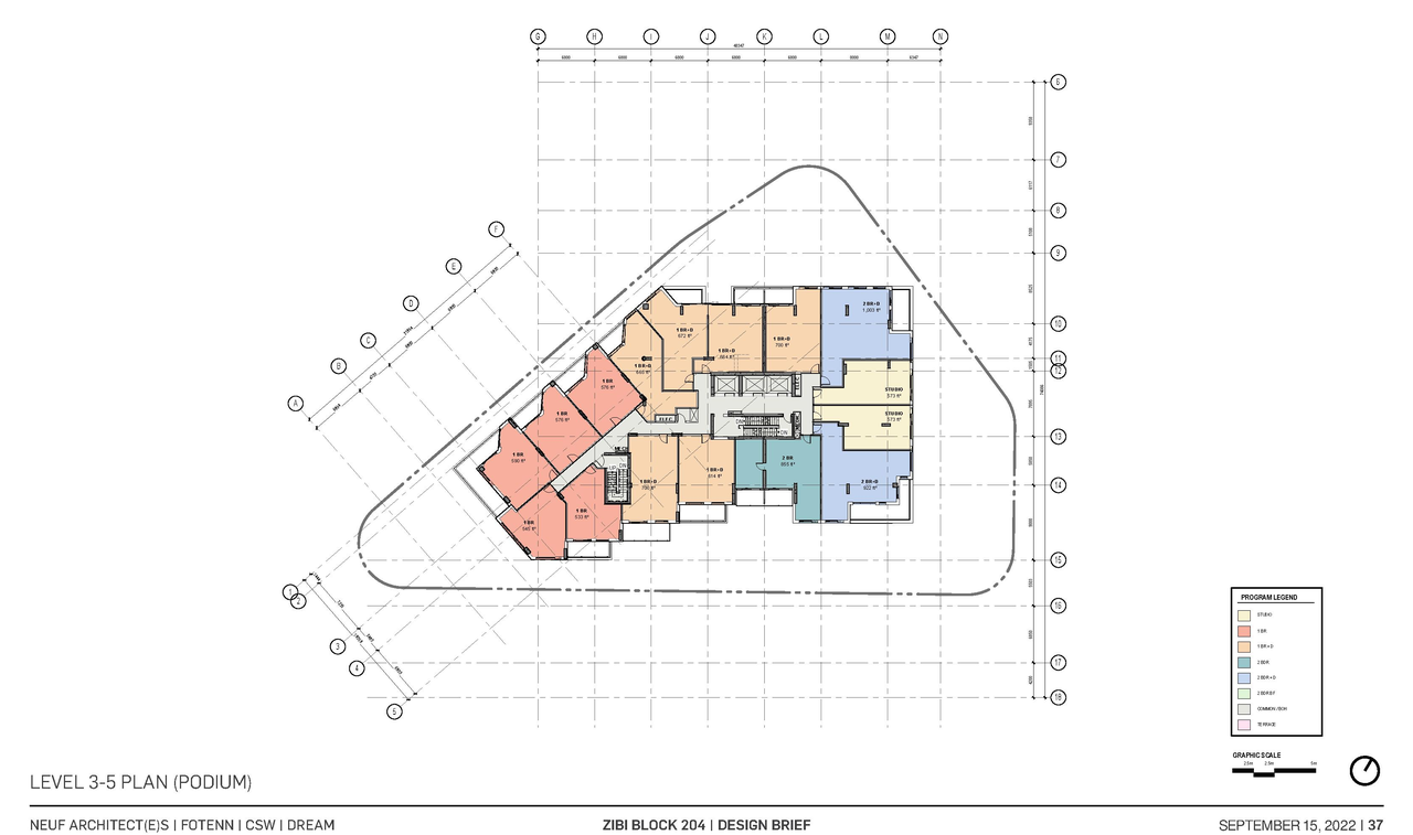 Floor plan for project from page 37 of the file '2022-10-03 - Design Brief - D07-12-22-0071'