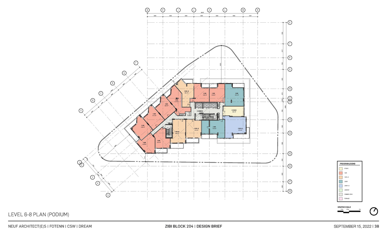 Floor plan for project from page 38 of the file '2022-10-03 - Design Brief - D07-12-22-0071'