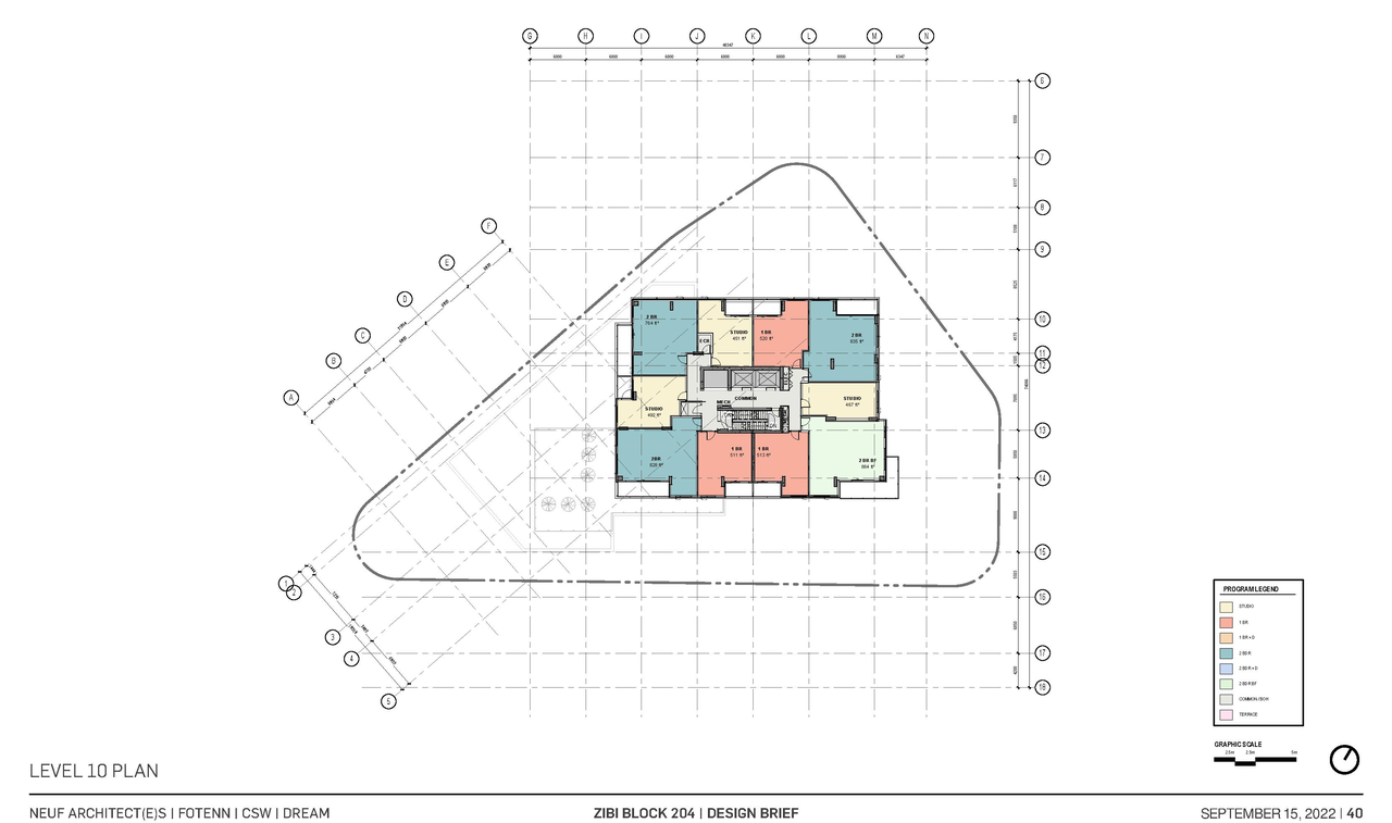Floor plan for project from page 40 of the file '2022-10-03 - Design Brief - D07-12-22-0071'