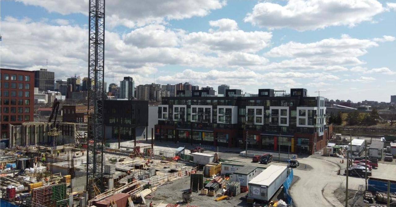 Rendering of building from page 7 of the file '2022-10-03 - Design Brief - D07-12-22-0071'