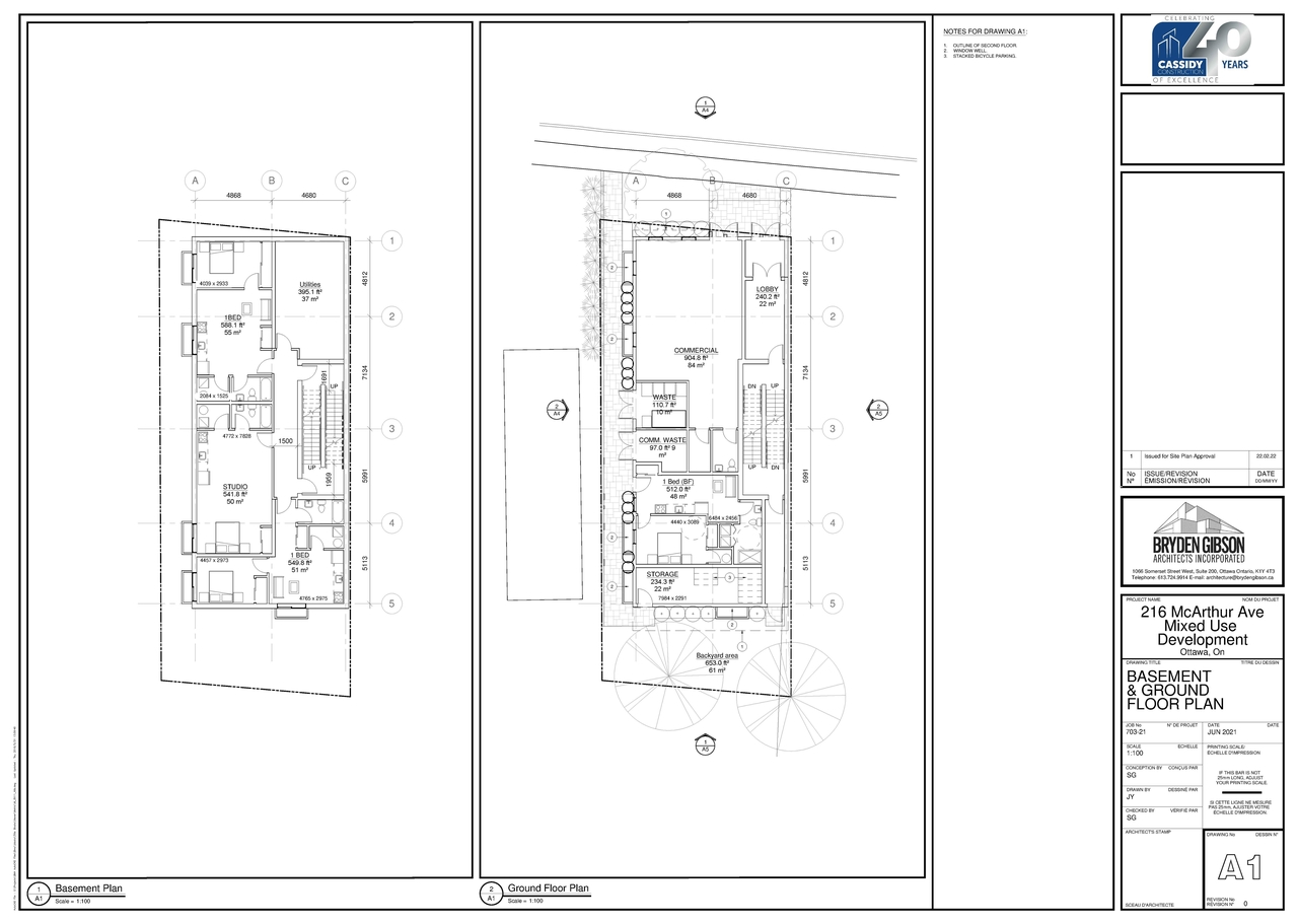 Floor plan for project from page 2 of the file '2022-05-02 - Site Plans Floor Plans & Elevations - D07-12-22-0072'