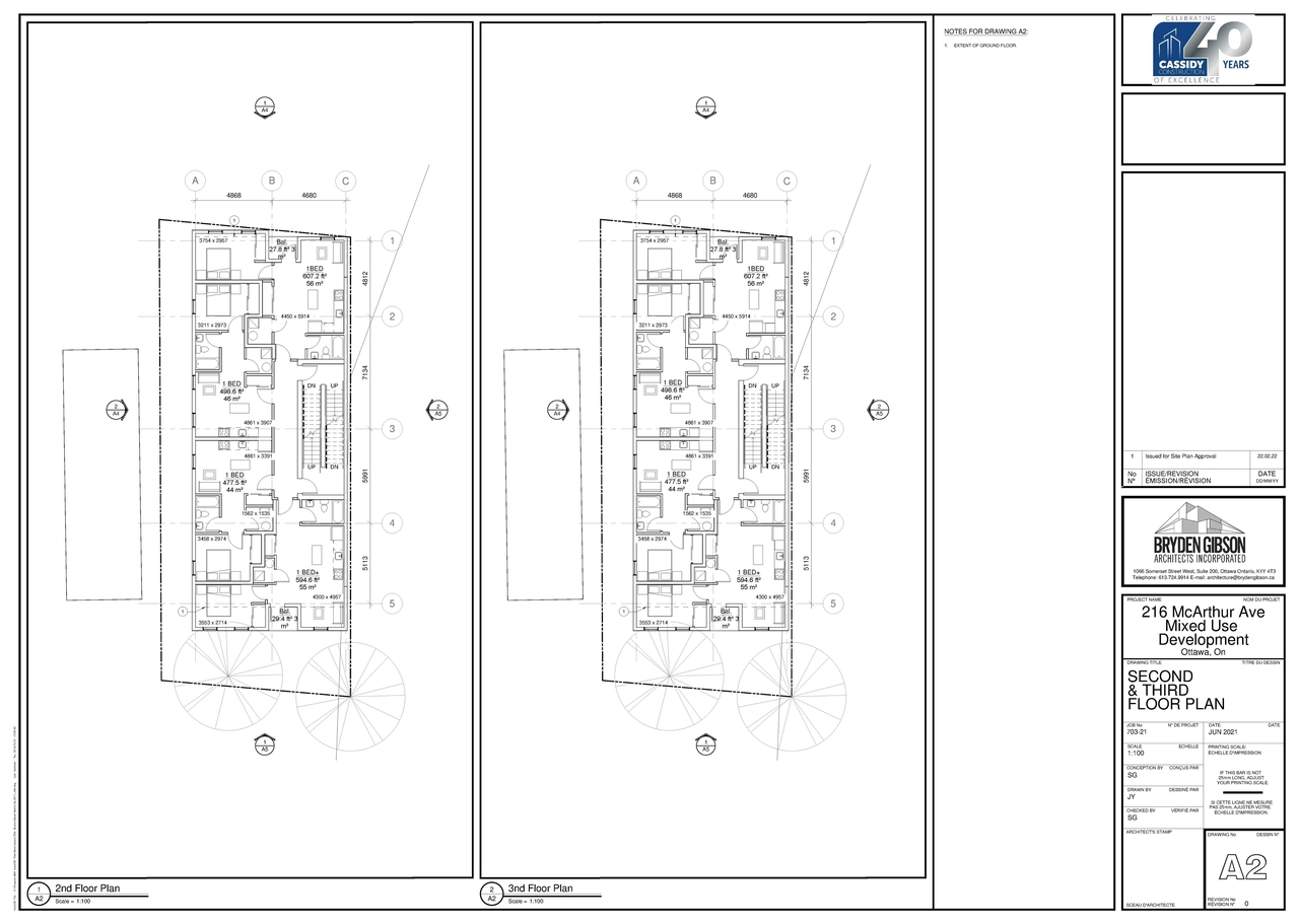 Floor plan for project from page 3 of the file '2022-05-02 - Site Plans Floor Plans & Elevations - D07-12-22-0072'