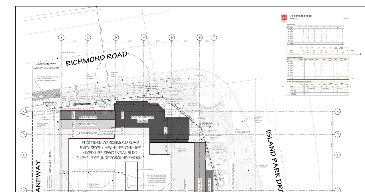 Construction site plan for project from page 1 of the file '2023-10-03 - Site Plan and Floor Plans - D07-12-22-0082'