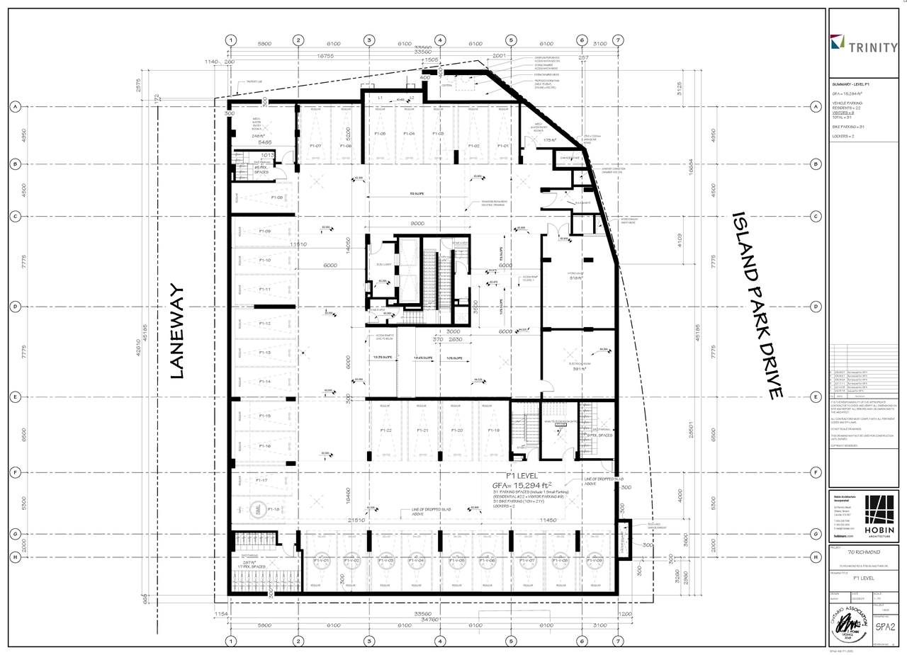 Construction site plan for project from page 3 of the file '2023-10-03 - Site Plan and Floor Plans - D07-12-22-0082'