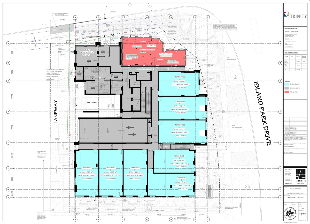 Floor plan for project from page 4 of the file '2023-10-03 - Site Plan and Floor Plans - D07-12-22-0082'