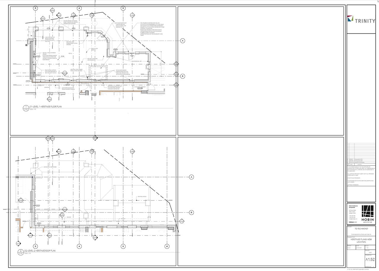 Floor plan for project from page 2 of the file '2023-06-28 - Site, Heritage Floor , Elevation Sections, Views Plans - D07-12-22-0082'