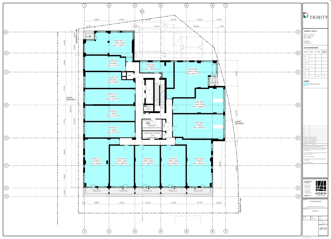 Construction site plan for project from page 8 of the file '2023-06-28 - Site, Heritage Floor , Elevation Sections, Views Plans - D07-12-22-0082'