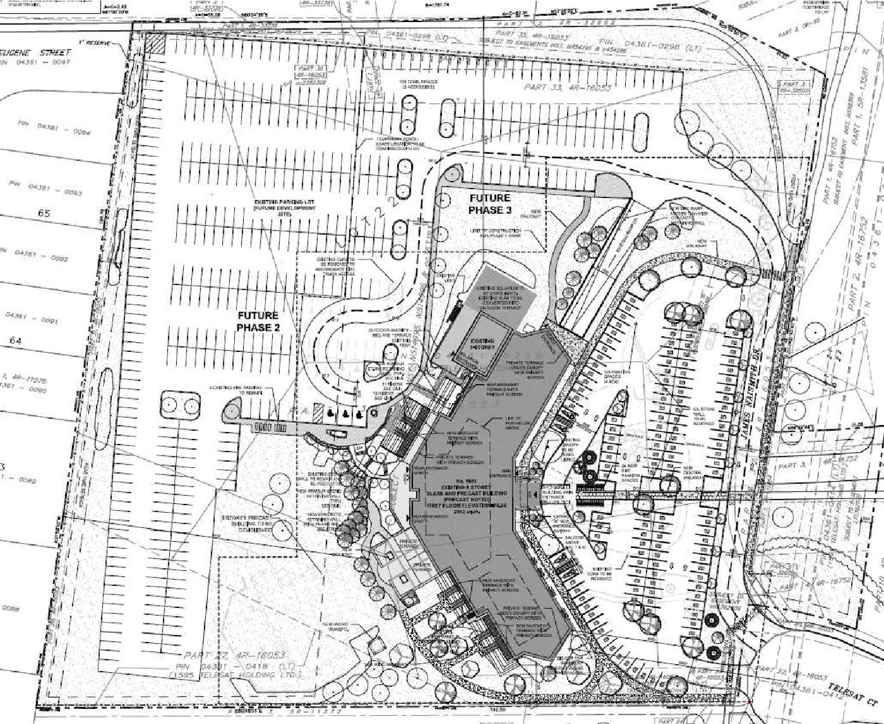 Construction site plan for project from page 13 of the file '2022-05-24 - Planning Rationale and Design Brief - D07-12-22-0084'